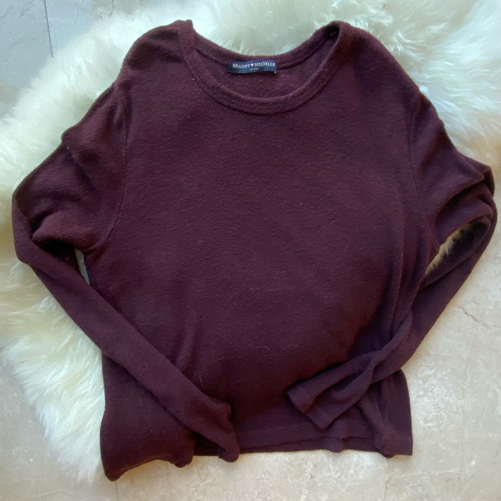Brandy Melville Maroon Long Sleeve